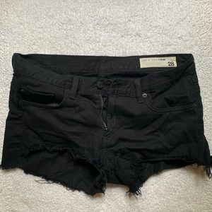 Rag and Bone Black Denim Shorts